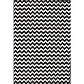 Alexa Chevron Vibe Zebra Black/ White Rug (4' x 5'7)