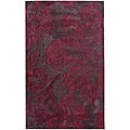 Handmade Alexa Pino Burgundy Floral Fantasy Rug (7'6 x 9'6)