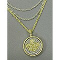 Goldtone Sixpence Coin Necklace