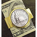 Goldtone 1986 Statue of Liberty Half Dollar Money Clip