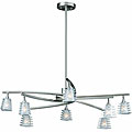 Milan Brushed Steel 8-light Chandelier