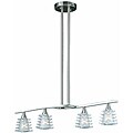 Milan Brushed Steel 4-light Island Light