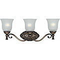 Triarch International Regal 3-light Burnished Bronze Bath Lighting Fixture