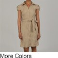 Jonathan Martin Women's Knotted Cap-sleeve Shirt Dress