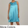Issue New York Women's Rose Embellished Short Bubble Evening Dress
