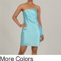 Issue New York Women's Strapless Side Gathered Short Evening Dress