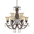 LeChandon Copper Patina 9-light Chandelier