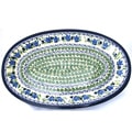 Polish Stoneware 13.8-inch Oval New Form Serving Platter (Poland)
