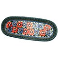 Polish Stoneware 11-inch Cracker/Olive Plate (Poland)