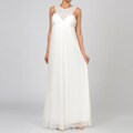 Decode 1.8 Womens Long Ivory Social Dress