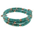 Sterling Silver and Copper Turquoise Wrap Bracelet