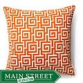 Jiti Pillows 20x20-inch Orange Puzzle Outdoor Decorative Pillow