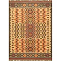 Hand-woven Palas Shirvan Kilim Beige Wool Rug (8' x 11')