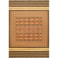 Nomad Jukebox 3 Accessories free information Hand-woven Palas Denizli Kilim Brown Wool Rug (8' x 11')