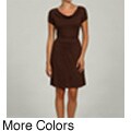 Tammy Mars Women's Short-Sleeve Drape Neck Dress