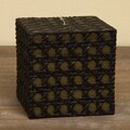 Natural Light Open Weave Rattan Green/ Brown Candles (Set of 3)