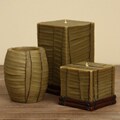 Natural Light Banana Leaf Green Collection A Candles (Set of 3)