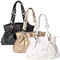 Adi Designs Women's Slouchy Metal Accent Satchel Handbag