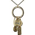 Goldtone Inspired Messages Charm Necklace