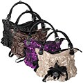 Adi Designs Women's Slouchy Metallic Double Handle Handbag