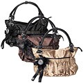Adi Designs Women's Slouchy Ruched Double Handle Satchel Bag