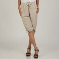 Vivienne Vivienne Tam Women's Crop Pant with Front Pleat and Tie