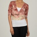 Vivienne Vivienne Tam Women's Printed Cardigan Sweater