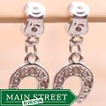 Bleek2Sheek Silvertone Clear Rhinestone Horse Shoe Charm Beads (Set of 2)
