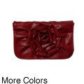 Valencia Flower Faux Leather Clutch
