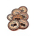 Set of 6 Soapstone Brown Safari Coasters (Kenya)