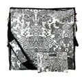 Flee Bags Black Toile 'Getaway' Oil Cloth Travel Tote