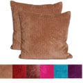 Velvet Corduroy 26x26 Decorative Pillows (Set of 2)