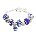 La Preciosa Glass Blue Bead Charm Bracelet