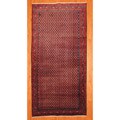 Persian Hand-knotted Navy/ Rust Hamadan Wool Rug (4'11 x 10')