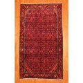 Persian Hand-knotted Navy/ Red Hamadan Wool Rug (5'4 x 9'2)
