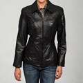 Izod Women's Lamb-leather Zip-front Jacket