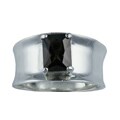 Silvermoon Sterling Silver Concave Smokey Quartz Ring