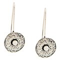 Silvermoon Sterling Silver Freshwater Pearl Textured Earrings (5 mm)