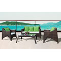 Ocala All-Weather 4-piece Espresso Wicker Patio Furniture Set