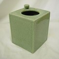 Celadon Green Crackle Porcelain Tissue Box