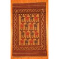 Afghani Hand-woven Beige/ Rust Tribal Soumak Kilim Wool Rug (6'1 x 9'7)