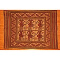 Afghani Hand-woven Rust/ Beige Tribal Soumak Kilim Wool Rug (6'5 x 9')