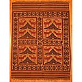 Afghani Hand-woven Beige/ Rust Tribal Soumak Kilim Wool Rug (6'7 x 8'5)