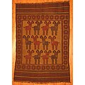 Afghani Hand-woven Beige/ Rust Tribal Soumak Kilim Wool Rug (5'10 x 8'6)
