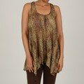 Annalee & Hope Women's Leopard Sheer Top