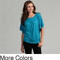 24/7 Comfort Apparel Women's Banded Dolman Top