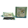 Certified International Morning Song 10-in Square Dinner Plates (Set of 4)