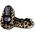 Brown Leopard Infant Girl Crib Shoes