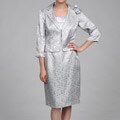 J. Taylor Women's Pearl Blue 2-piece Jacket Dress