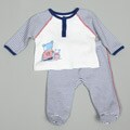 Absorba Newborn Boy's Striped Footed Pant Set FINAL SALE
